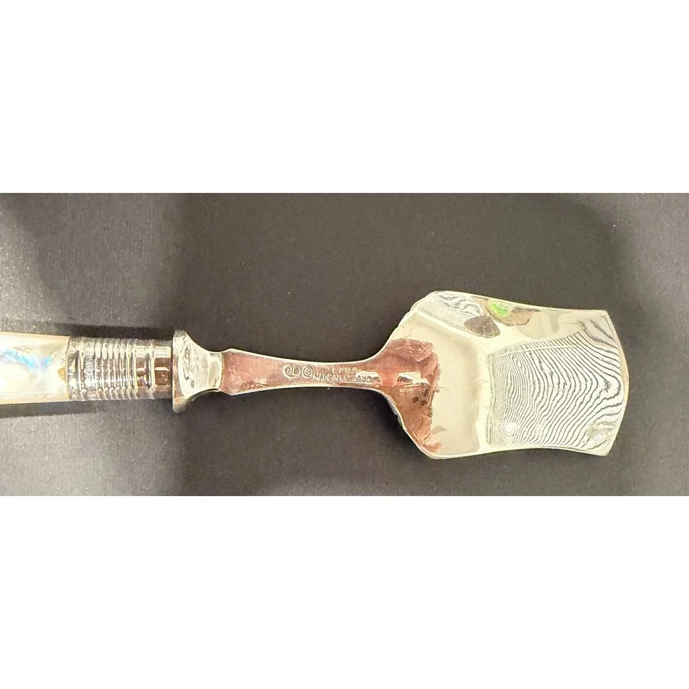 Antique Sheffield Mother of Pearl Handle Serving Set JB S John Blyde EPNS A1